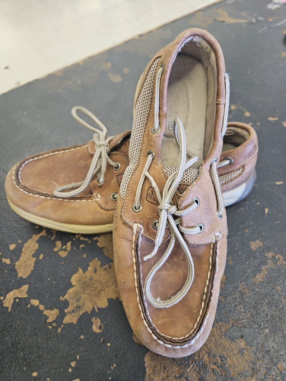 Sperry Top Spiders Sneakers Womens 7.5 Medium Brown Intrepid Boat Shoes 9774811